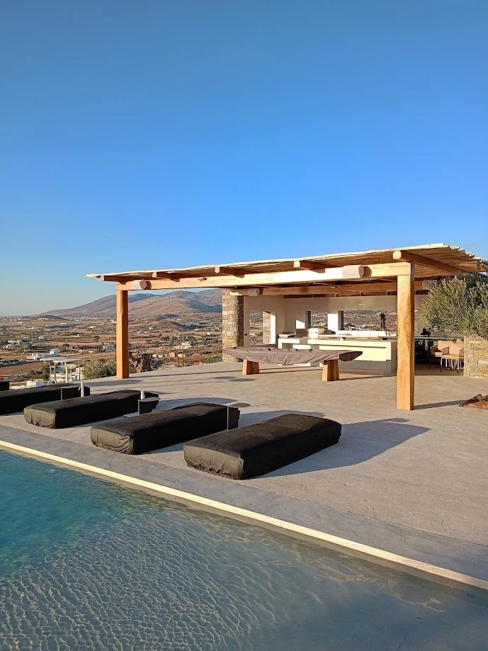 Custom handcrafted pergola