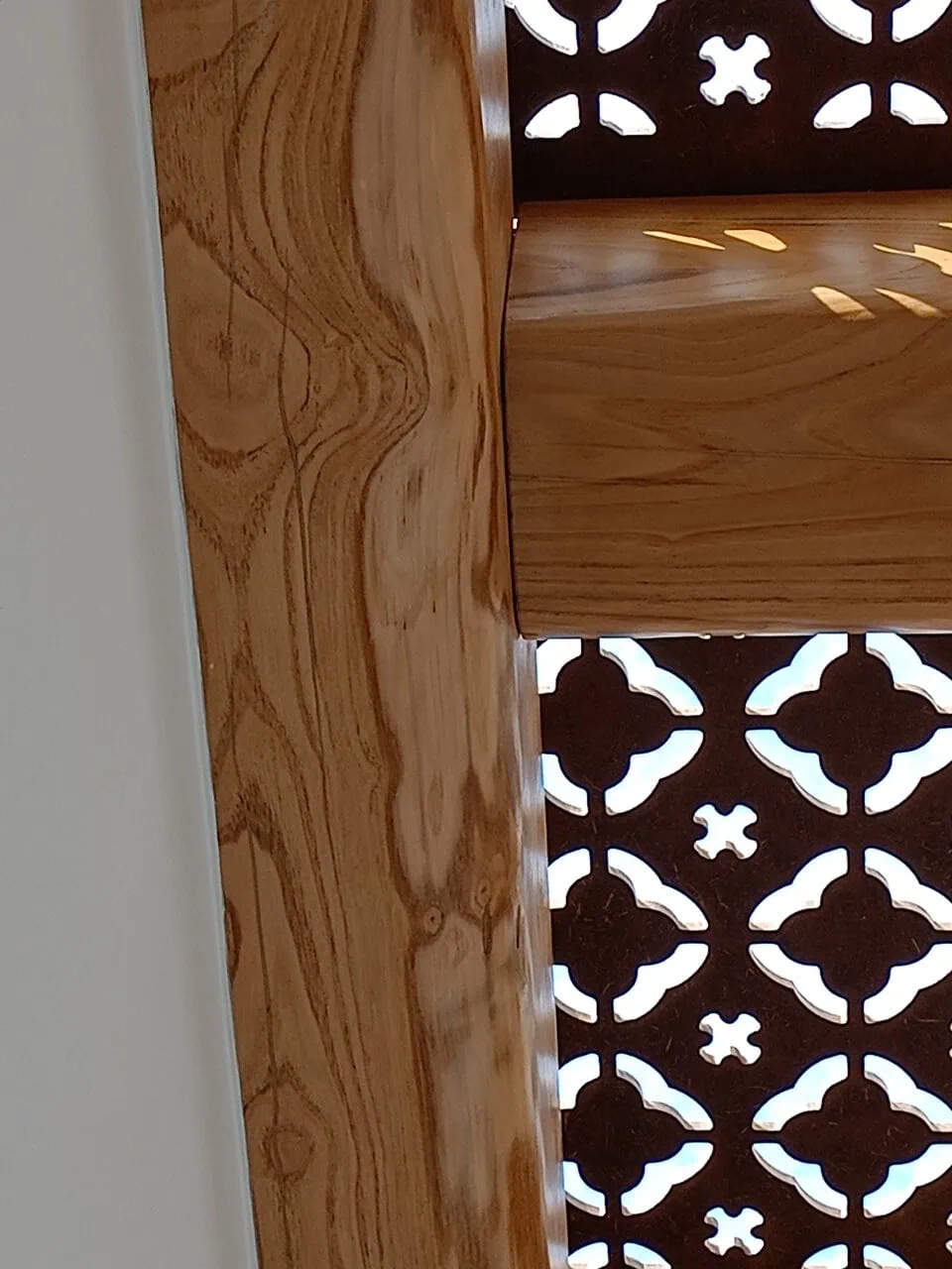Detail of custom handcrafted pergola