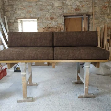 Custom sofa under construction