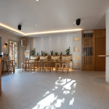 Interior design of a restaurant