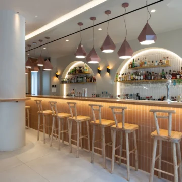 Bar and tall chairs