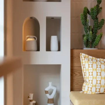 Detail of a wooden sofa