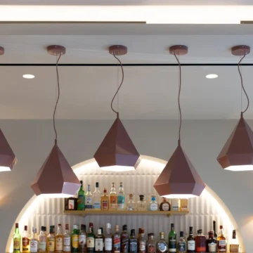 Lights above the bar