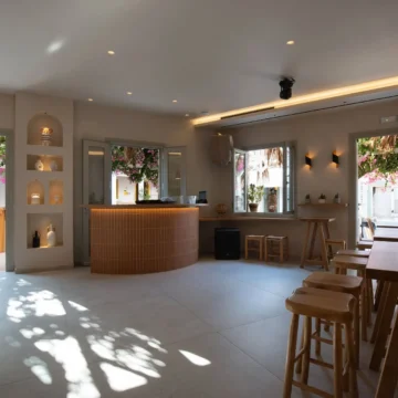 Interior design of a restaurant