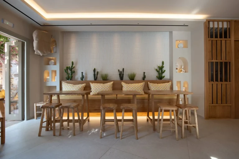 Interior design of a restaurant