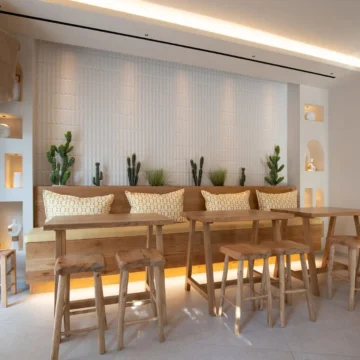 Interior design of a restaurant