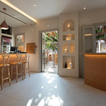 Interior design of a restaurant